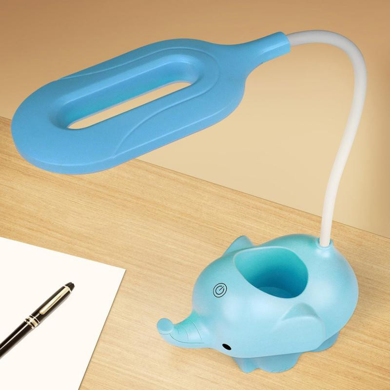 Usb-laadimise õppelaualamp Loominguline reguleeritav laualamp Loomade Led Kodu töölaua sisekujundus Harjapott lugemiseks puutetundlik laualamp