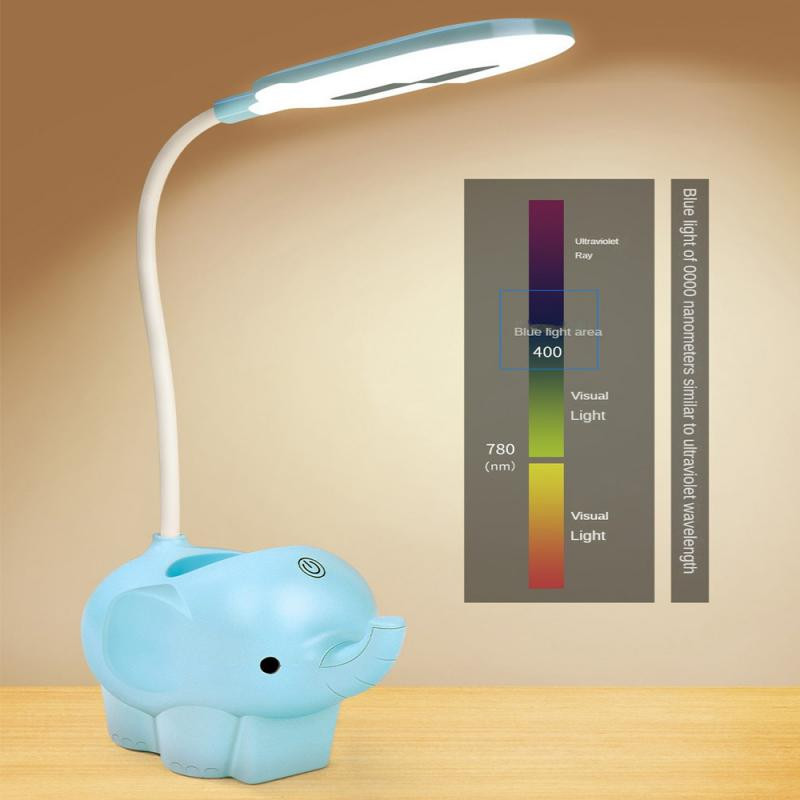 Usb-laadimise õppelaualamp Loominguline reguleeritav laualamp Loomade Led Kodu töölaua sisekujundus Harjapott lugemiseks puutetundlik laualamp