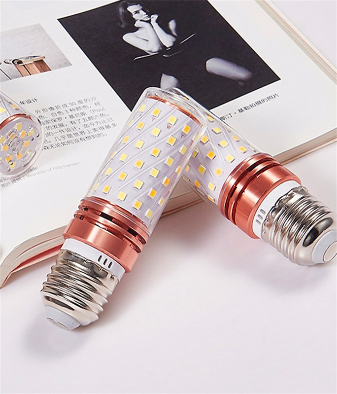 LED izzó E14 gyertyafény kukorica izzók 220V 110V E27 LED lámpa otthoni dekorációhoz csillár világítás