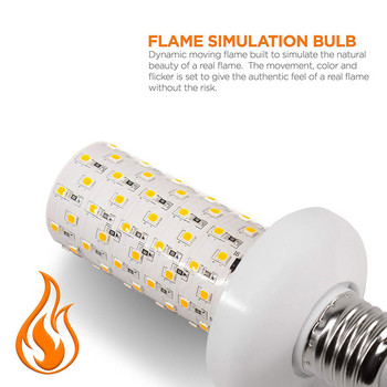 LED E27 Flame Bulb Fire E14 Λαμπτήρας Corn Bulb Flickering Light LED Dynamic Flame Effect 5W 9W110V-220v για φωτισμό οικιακής ατμόσφαιρας