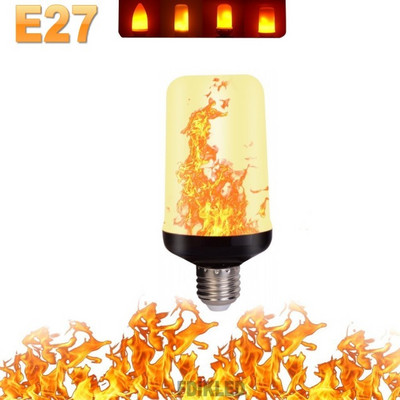 LED E27 Flame Bulb Fire E14 lamp maisipirn Vilkuv LED-valgus dünaamiline leegiefekt 5W 9W110V-220v koduõhu valgustamiseks