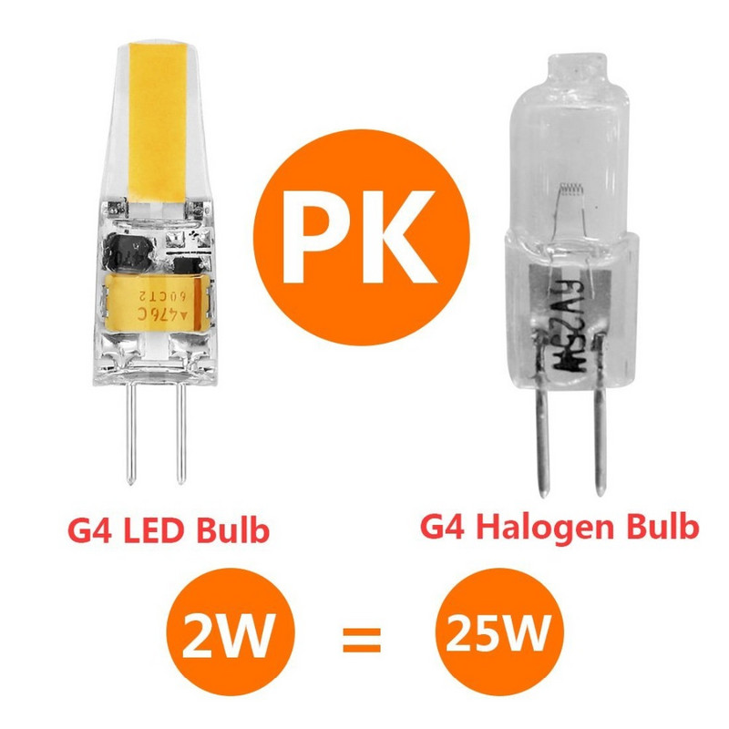10 buc. Bec Led G4 12V 20W Halogen DC12V Bi Pin 2700K /4500K Alb Cald /alb T3 G4 Baza Bec Led