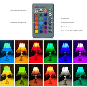 1Pcs Magic 16 Colors Change RGB димируема крушка E27 E14 5W 7W 85-265V LED RGB лампа за сценично осветление + 24 клавиша IR осветление за дистанционно управление