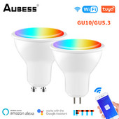 GU10 GU5.3 LED spuldze WiFi viedā spuldze 5W RGB+WW+CW LED lampa Tuya/Smart Life APP vadības laiks Alexa Google Assistant