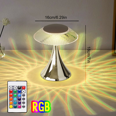 RGB atmosfēras nakts gaisma ar tālvadības pulti Mūsdienīgs pieskāriens pie gultas guļamistabas restorāns Gaišs viesistabas guļamistabas dekors