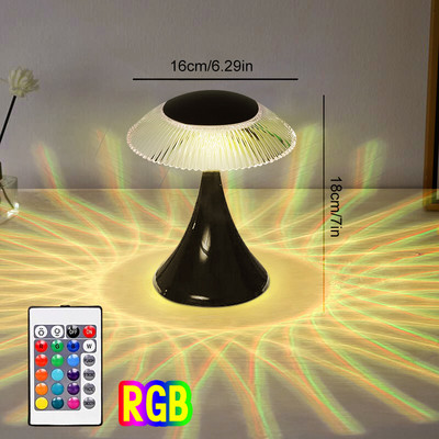 RGB atmosfēras nakts gaisma ar tālvadības pulti Mūsdienīgs pieskāriens pie gultas guļamistabas restorāns Gaišs viesistabas guļamistabas dekors