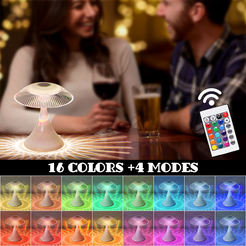 RGB atmosfēras nakts gaisma ar tālvadības pulti Mūsdienīgs pieskāriens pie gultas guļamistabas restorāns Gaišs viesistabas guļamistabas dekors