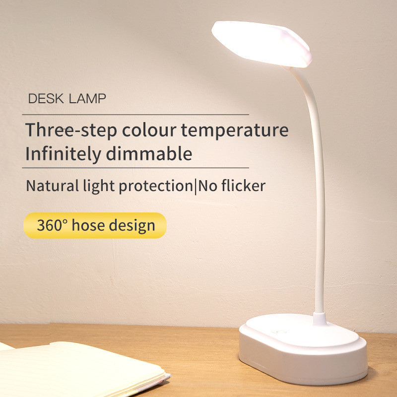 Lampă de masă cu LED Lampă reîncărcabilă prin USB Lampă de birou cu protecție pentru ochi Lampă de noptieră pentru dormitor Lampă pliabilă pentru citire, alimentată cu baterii