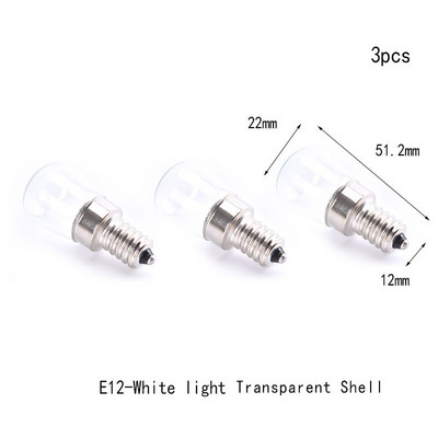 3tk 2W E14/E12 LED külmik lambipirn külmik maisi pirn AC 220V LED lamp valge/soe valge SMD2835 vahetada halogeenvalgusti