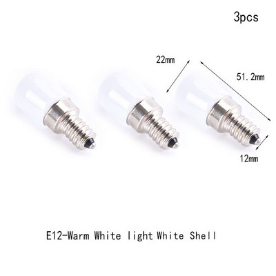 3tk 2W E14/E12 LED külmik lambipirn külmik maisi pirn AC 220V LED lamp valge/soe valge SMD2835 vahetada halogeenvalgusti