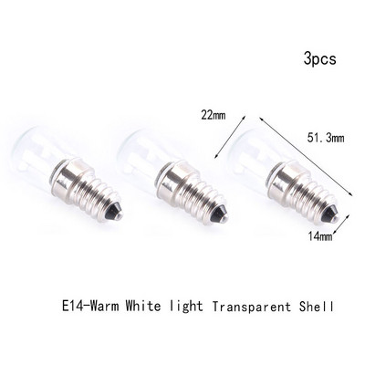 3tk 2W E14/E12 LED külmik lambipirn külmik maisi pirn AC 220V LED lamp valge/soe valge SMD2835 vahetada halogeenvalgusti