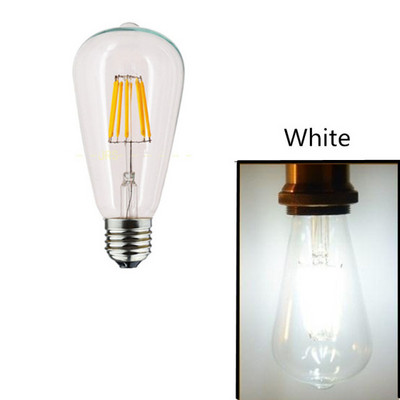 Edison Led Izzó ST64 E27/E14 vintage izzó 220V 2W 4W 6W 8W 12W Átlátszó üveg Izzó energiatakarékos biztonsági izzó ST64