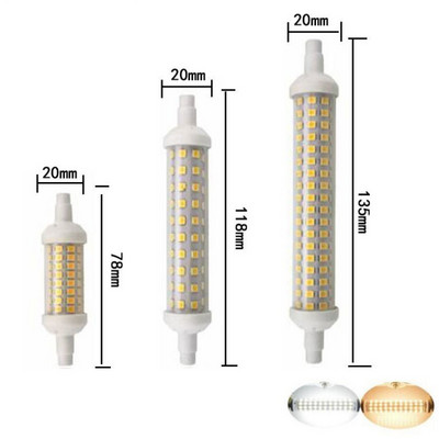 R7S LED светлина 10w 15w 20w R7S Corn light LED лампи SMD 2835 78mm 118mm 135mm Крушка 220V Енергоспестяваща Замяна на халогенна светлина