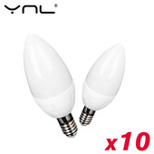 10PCS/lot E14 E27 LED žarulja u obliku svijeće AC 220V led svjetiljka za luster Žarulje u obliku svijeće 3W Lampe Dekoracija Svjetlo Toplo/bijelo Štednja energije