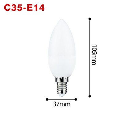 10PCS/lot E14 E27 LED žarulja u obliku svijeće AC 220V led svjetiljka za luster Žarulje u obliku svijeće 3W Lampe Dekoracija Svjetlo Toplo/bijelo Štednja energije