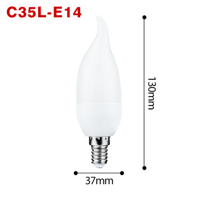 10PCS/lot E14 E27 LED žarulja u obliku svijeće AC 220V led svjetiljka za luster Žarulje u obliku svijeće 3W Lampe Dekoracija Svjetlo Toplo/bijelo Štednja energije