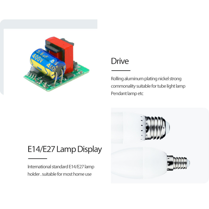 10 tk/partii E14 E27 LED küünlapirn AC 220V led lühtri lamp Küünla pirnid 3W lambid Dekoratsioon valgus soe/valge energiasääst