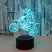 Μοτοσικλέτα Light Riding With Vision Stereo Led Desk Lamp Gradual Touch Remote Control Vision 3d Επιτραπέζιο φωτιστικό