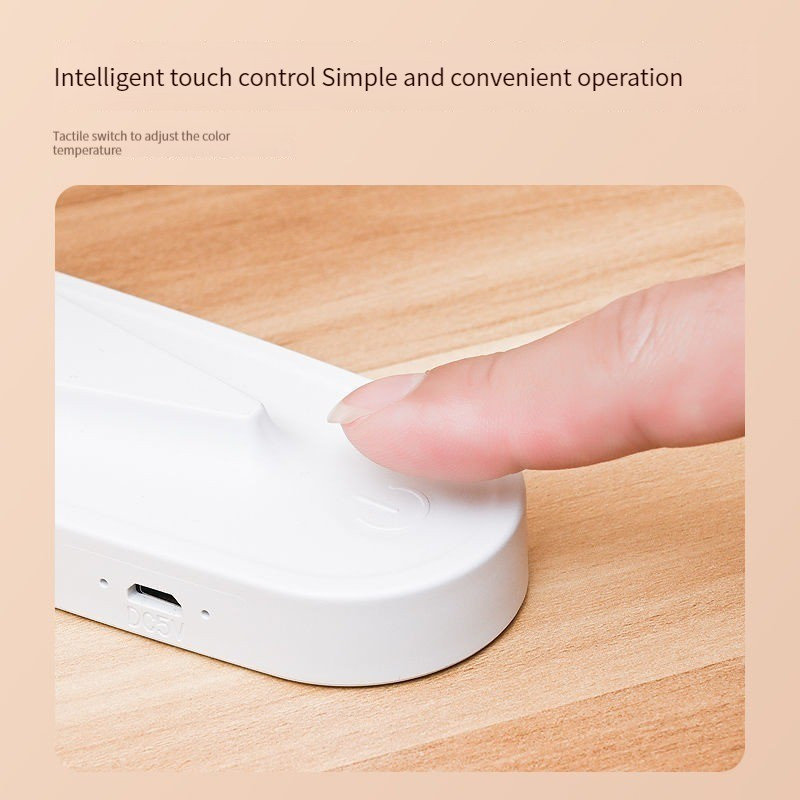 Lampă de birou cu LED, pliabilă, portabilă, reîncărcabilă cu USB, cu reglare reglabilă pentru protecția ochilor, lampă de masă cu LED pentru citire, pentru acasă, studiu, dormitor, birou