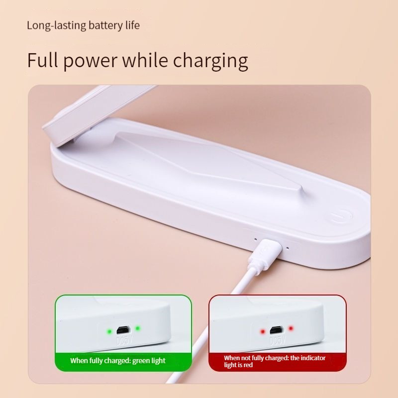 Lampă de birou cu LED, pliabilă, portabilă, reîncărcabilă cu USB, cu reglare reglabilă pentru protecția ochilor, lampă de masă cu LED pentru citire, pentru acasă, studiu, dormitor, birou