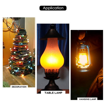 LED лампа за свещи E27 E14 E12 led пламък RGB осветление Bombillas 3W 110V 220V Коледни креативни огнища Lamparas