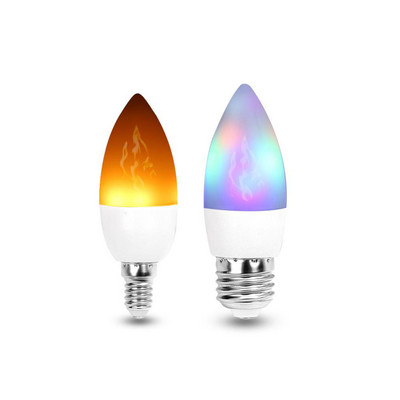 LED sviečková žiarovka E27 E14 E12 LED plameňové svetlo RGB osvetlenie Bombillas 3W 110V 220V Vianočné kreatívne ohnivé svetlá Lamparas