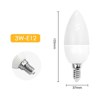 Bec cu lumânare LED E27 E14 E12 led Flame light Iluminare RGB Bombillas 3W 110V 220V Crăciun Creativ Foc Lumini Lamparas