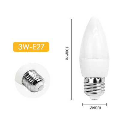 Bec cu lumânare LED E27 E14 E12 led Flame light Iluminare RGB Bombillas 3W 110V 220V Crăciun Creativ Foc Lumini Lamparas