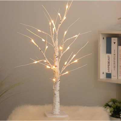 Lumină de noapte cu LED Mini brad de Crăciun Ghirlandă din sârmă de cupru Lampă pentru decorare pentru dormitor acasă pentru copii Lumină zână Iluminat de vacanță