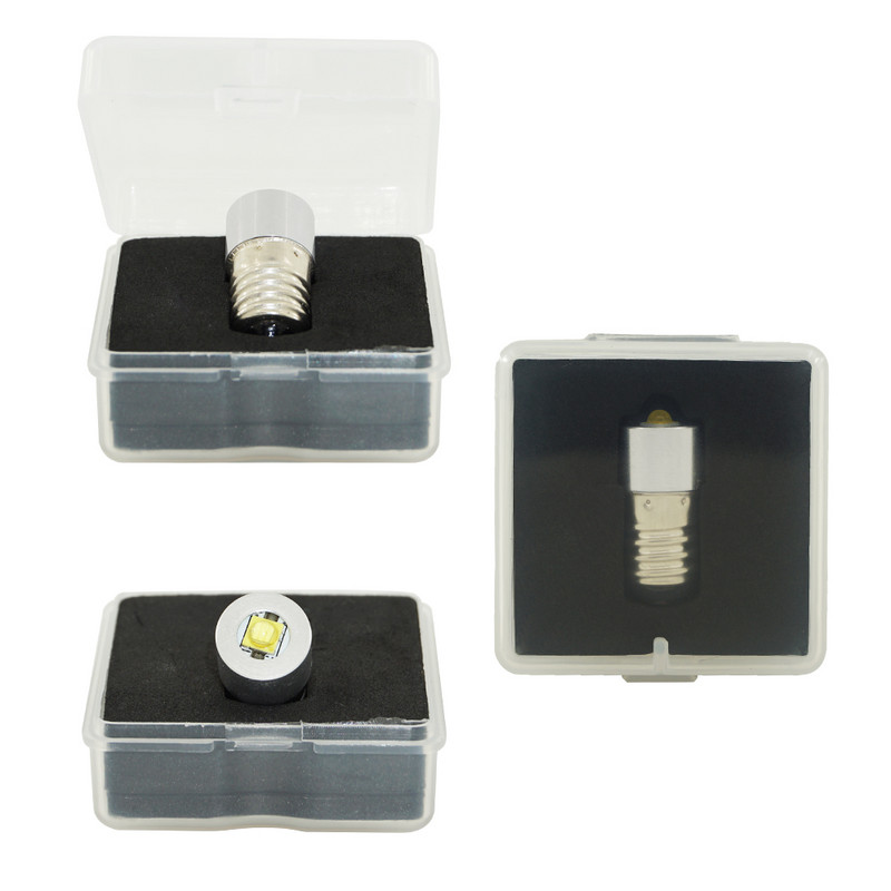 LED žibintuvėlių lempučių atnaujinimas E10 bazė 3W C&D3v 3.7v 4-12v 24v, skirta priekinių žibintų dviračio degiklio pakeitimo dalies keitimo rinkinio lempai