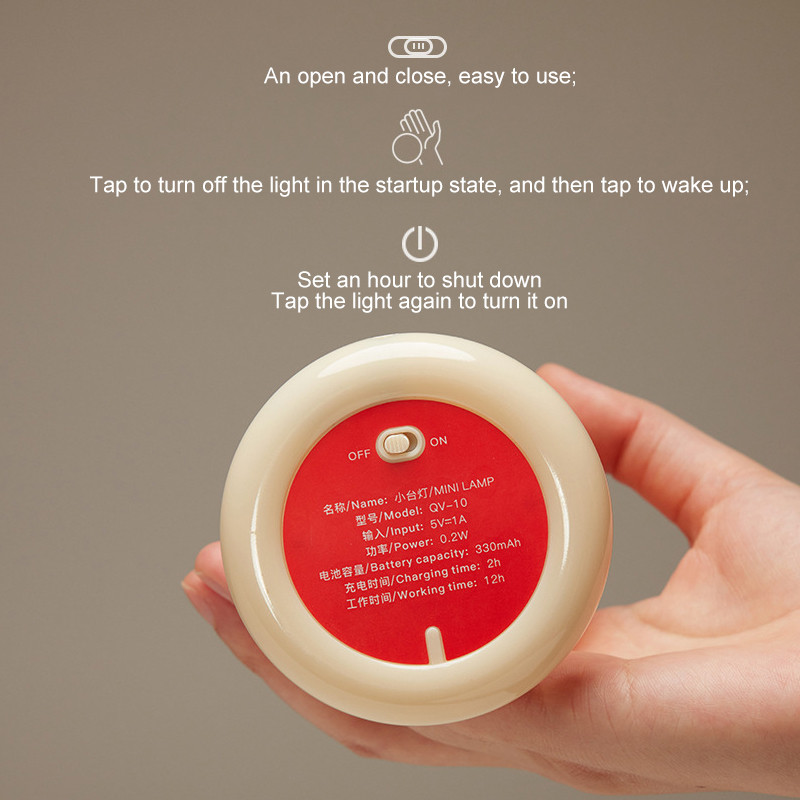 Mini lampă cu ciuperci Nordic, simplu, lumină de noapte, lampă de masă, apus de soare, gradient, lumină apus de soare, roșu, apus de soare, iluminare cu LED, comutator tactil