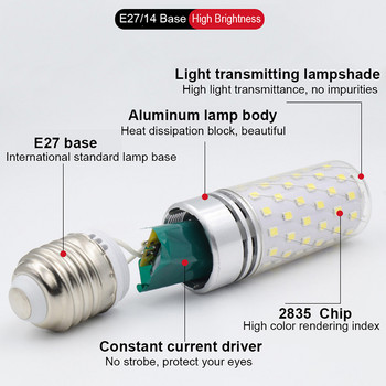 LEDROOM Corn Led Bulbs AC220V-240V E14 Led Light Bulb 14W 18W Bombilla Lighting for Home Led Tubes Lights Διακοσμητικό επίκεντρο