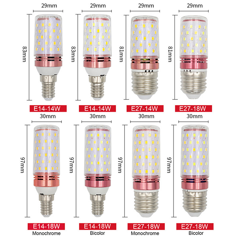 LEDROOM Kukorica Led Izzók AC220V-240V E14 Led Izzó 14W 18W Bombilla Világítás Otthoni Ledekhez Csövek Lámpák Dekoratív Spotlámpa