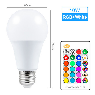 Lampă LED RGB colorată E27 5W RGB 10W 15W RGBW RGBW Lumină AC85-265V Lampara 16 culori Telecomandă Bombillas Led Decorare