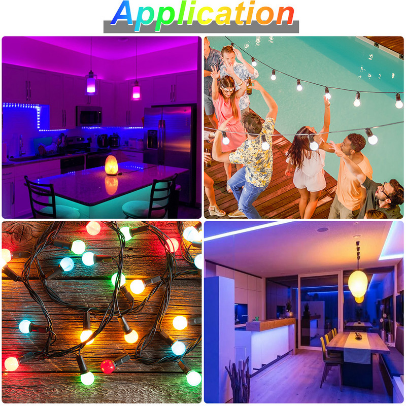Lampă LED RGB colorată E27 5W RGB 10W 15W RGBW RGBW Lumină AC85-265V Lampara 16 culori Telecomandă Bombillas Led Decorare
