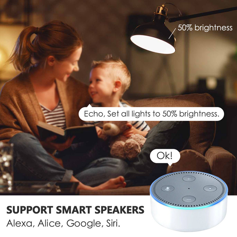 Bec inteligent 15W E27 B22 RGB WiFi LED Lampă magică de vacanță Lumină reglabilă AC 110V 220V Yandex Alice Alexa Google Home Control vocal