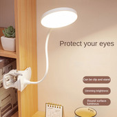 USB įkraunama stalinė lempa su segtuku, lova skaitymo knyga Naktinis apšvietimas LED stalinis apšvietimas 3 režimai Jutiklinis pritemdymas akių apsaugos stalinė lempa