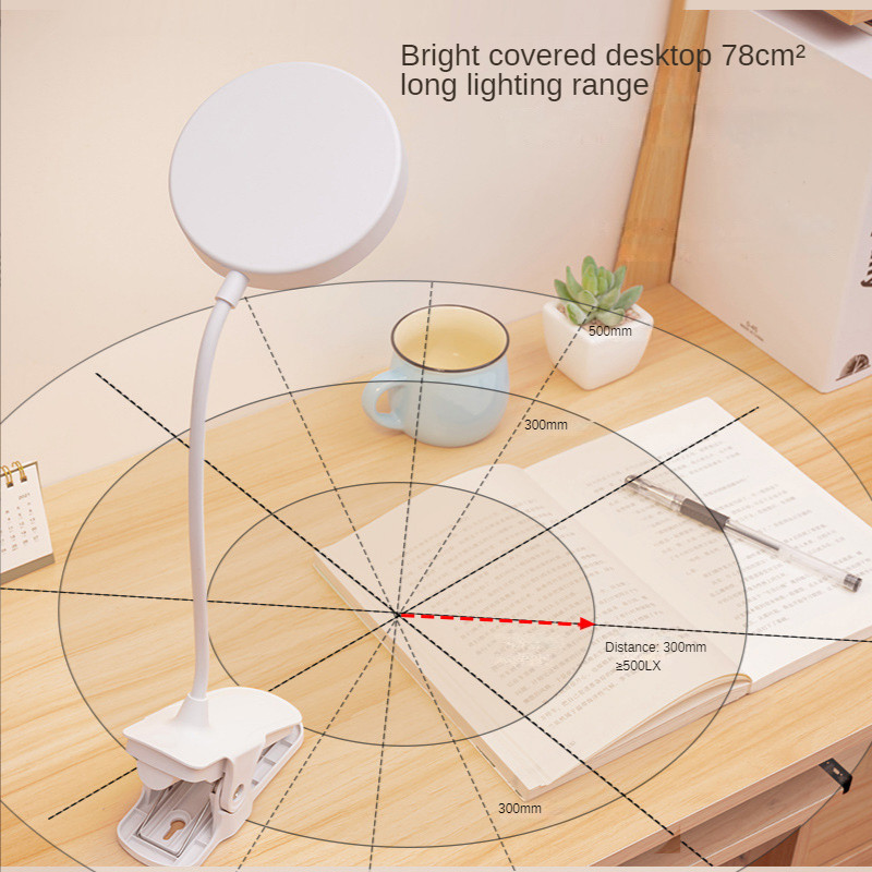 USB įkraunama stalinė lempa su segtuku, lova skaitymo knyga Naktinis apšvietimas LED stalinis apšvietimas 3 režimai Jutiklinis pritemdymas akių apsaugos stalinė lempa