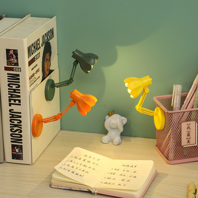 2022 Nou Clip LED Mini lampă de birou cu protecție a ochilor, portabilă, pliabilă, pentru cameră, carte de birou, citire magnetică, lumini de noapte cu economie de energie