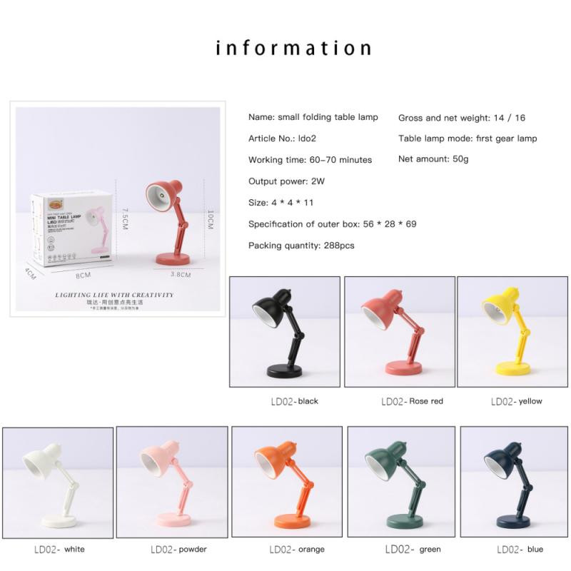 2022 Nou Clip LED Mini lampă de birou cu protecție a ochilor, portabilă, pliabilă, pentru cameră, carte de birou, citire magnetică, lumini de noapte cu economie de energie