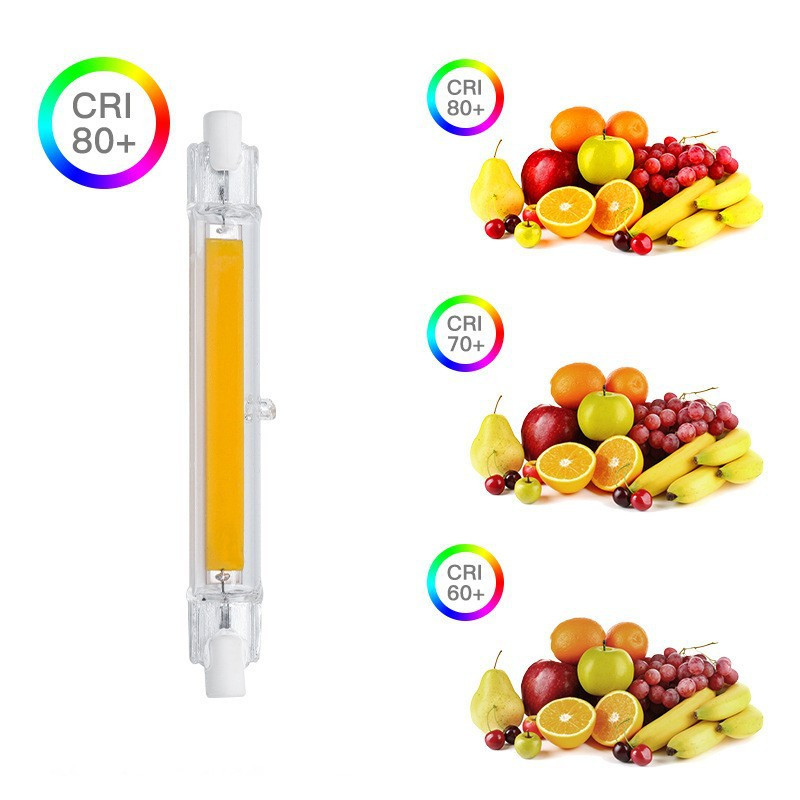 Didelio šviesos srauto R7S LED 78 mm 118 mm lemputė 5 W 10 W 220 V prožektorių J78 J118 R7S halogeninės LED COB lempos keitimas stiklo vamzdelio keitimas