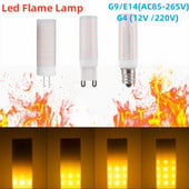 85-265V G9/E14 2W LED Lumină de atmosferă LED Flacără Lumină intermitentă pentru lumânări pentru becuri de camping G4 12v 220v Lumină cu efect dinamic