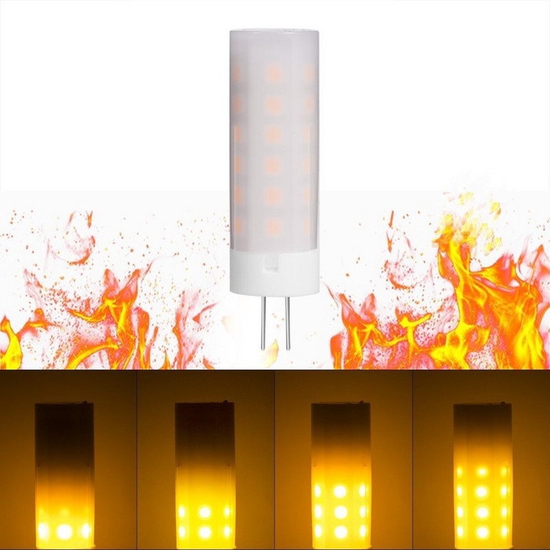85-265V G9/E14 2W LED Lumină de atmosferă LED Flacără Lumină intermitentă pentru lumânări pentru becuri de camping G4 12v 220v Lumină cu efect dinamic