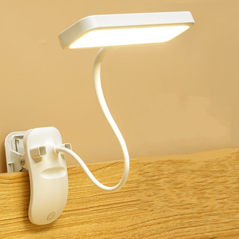 Clip Book Light Акумулаторен държач за писалка Настолна лампа LED пръстен за четене на очи Маса Учебна лампа Лампа за спалня Нощна лампа