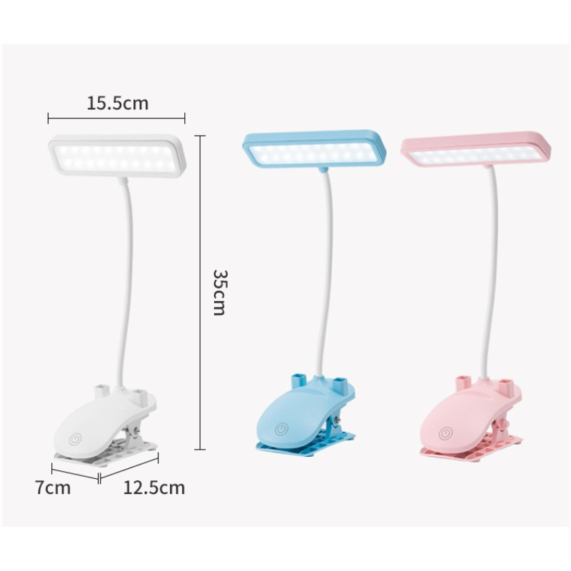 Clip Book Light Suport stilou reîncărcabil Lampă de masă LED Eye Reading Ring Masa de învățare Lampă pentru studenți Lampă pentru dormitor Lumină de noapte