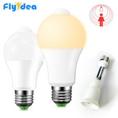 Αισθητήρας κίνησης PIR Φωτισμός νύχτας για υπνοδωμάτιο 12W LED λαμπτήρας E27 Λαμπτήρας αμπούλας Auto On/Off 110V 220V Ανθρώπινος υπέρυθρος αισθητήρας Dusk to Dawn