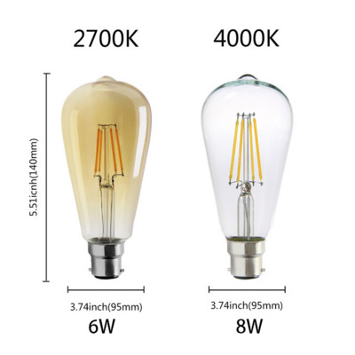 E27 E14 Retro Edison LED žarulja sa žarnom niti 220-240V žarulja C35 G45 A60 ST64 G80 G95 G125 staklena žarulja Vintage svjetlo za svijeće