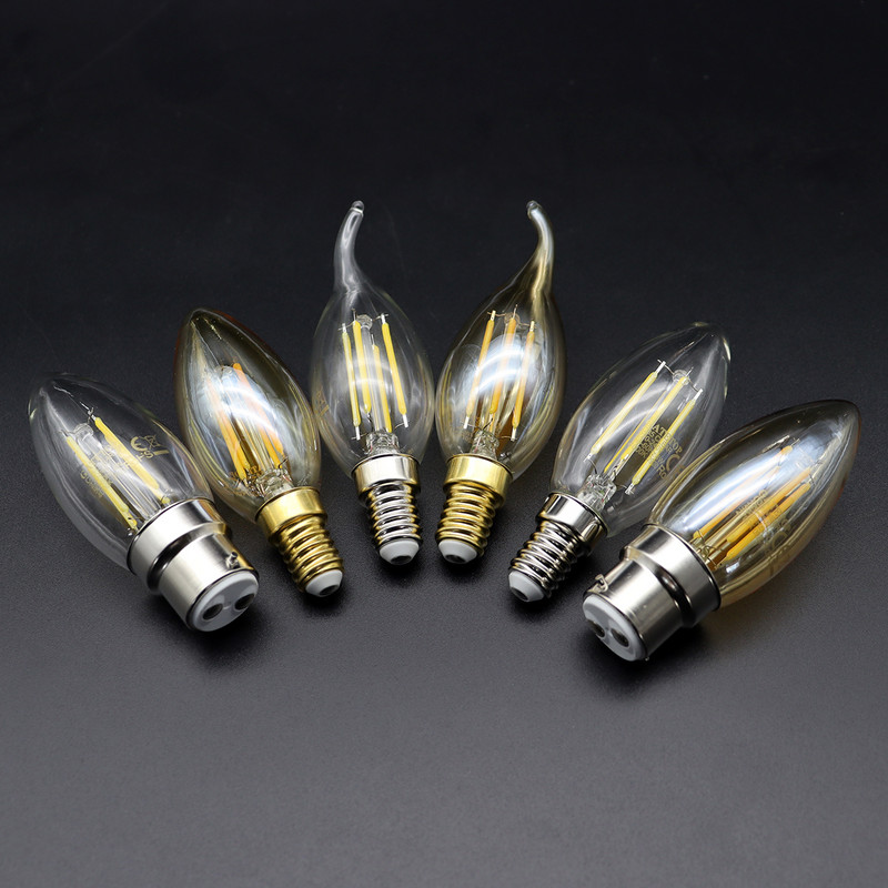 E27 E14 Retro Edison LED Bec cu filament Bec 220-240V Bec C35 G45 A60 ST64 G80 G95 G125 Bec din sticlă Lumânare vintage