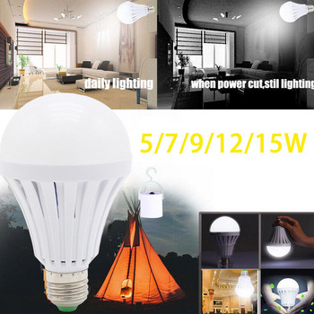 E27 Led Lamps with Hook White Emergency Bulb Rechargeable Led Lights For Home Factory Corridor Υπόγειο Γκαράζ Σπίτι 5/7/9/12w