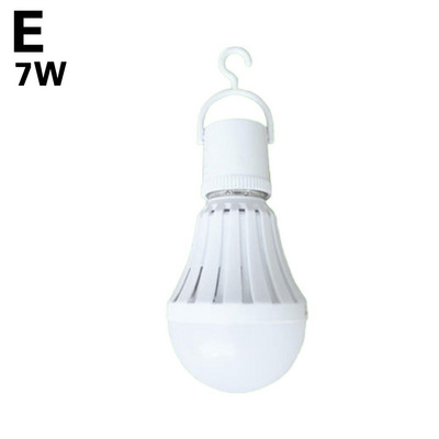 E27 Led лампи с кука Бяла аварийна крушка Акумулаторни светодиоди за дома Фабрика Коридор Сутерен Гараж Дом 5/7/9/12w
